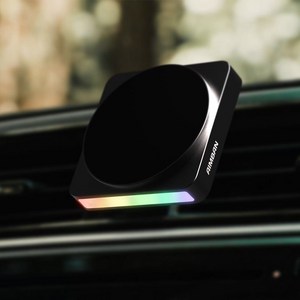 아임반 사운드픽셀 차량용 Qi2 맥세이프 무선 충전 거치대, 미드나잇 블랙, ABN-LAB-WC...