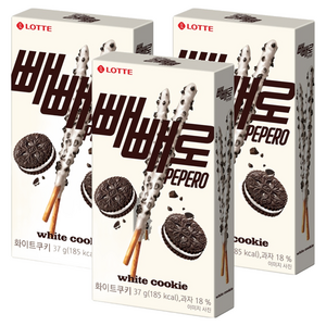 빼빼로 화이트쿠키, 37g, 3개
