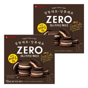 롯데제로 제로 카카오 케이크, 171g, 2개