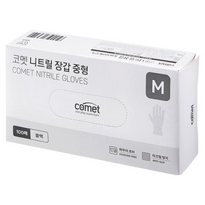 코멧 니트릴장갑 블랙, 중(M), 100개입, 1개