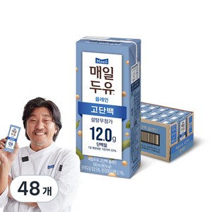 매일유업 매일두유 고단백, 190ml, 48개