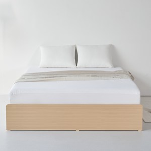 도모 라베노 무헤드 수납형 3단 침대 프레임, 우드, 퀸