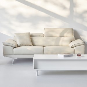 도모디자인 로안 무빙헤드 천연 소가죽 3인용 소파 + 쿠션 2p 방문설치