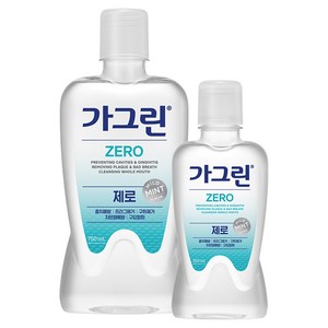 가그린 제로 구강청결제 750ml + 250ml, 1세트