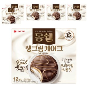 몽쉘 오리지널 생크림 케이크 12p, 408g, 6개