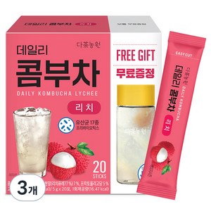 다농원 데일리 콤부차 리치, 5g, 20개입, 3개