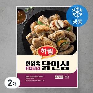 하림 IFF 한입쏙 닭안심 블랙페퍼 (냉동), 800g, 2개