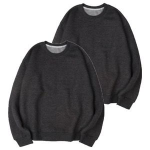 벤힛 남녀공용 세미오버핏 특양면 무지 맨투맨 2종 세트