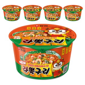 농심 라뽁구리 큰사발면 105g, 5개