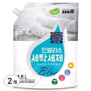 인블리스 블루 액상세제 리필, 1.8L, 2개