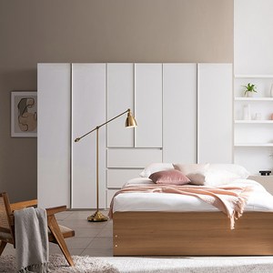 삼익가구 국내 제조 리뉴 키큰 1000 A타입 2p + 800 3단 서랍형 옷장 방문설치