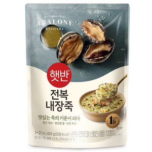 햇반 전복 내장죽, 1개, 420g