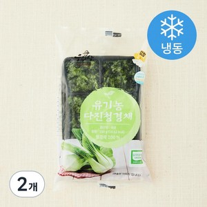우리땅 유기농 인증 다진 청경채 (냉동), 100g, 2개