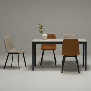 보니애가구 에븐 포세린 1200 부채꼴 세라믹식탁 + 의자 4p 세트 4인용 방문설치