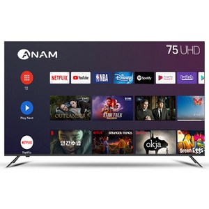 아남 4K UHD LED TV, 165cm(65인치), 스마트 TV, 스탠드형, 방문설치