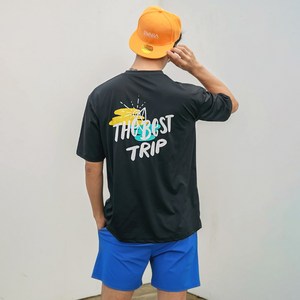 튜브트리 남성용 반팔 래쉬가드 + 비치팬츠 세트 AE6218