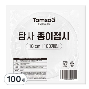 탐사 종이접시 18cm, 10개입, 10개