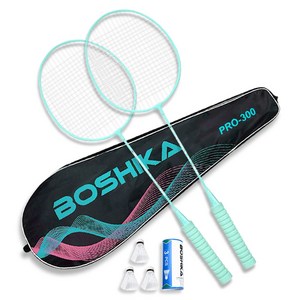 배곧인터내셔널 보시카 배드민턴 라켓 2p + 셔틀콕 3p + 가방 세트 PRO300