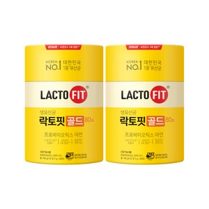 락토핏 골드 80포, 160g, 2개