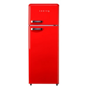 쿠잉전자 클래식 레트로 208L 2도어 냉장고 방문설치