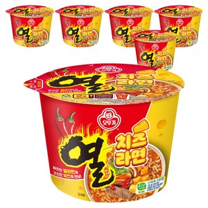 오뚜기 열치즈라면 용기 100g, 6개