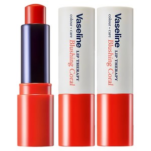 바세린 립테라피 컬러 앤 케어 립밤, 블러싱 코랄, 4.2g, 2개