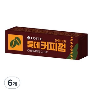 롯데웰푸드 아라비카 커피 츄잉껌, 26g, 6개