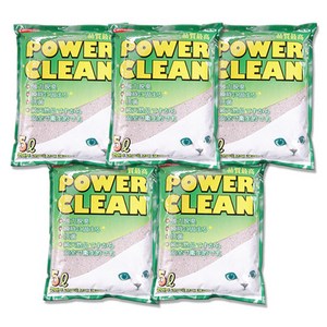 캣마루 파워크린 고양이 모래, 5L, 무향, 5개