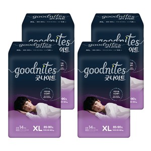 굿나이트 팬티형 기저귀 남여공용 40~60kg, 특대형(XL), 56매