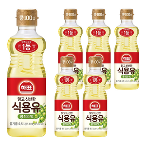 사조 해표 콩기름 식용유, 500ml, 6개