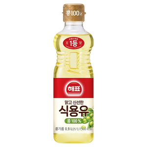 해표 콩기름 식용유, 900ml, 1개
