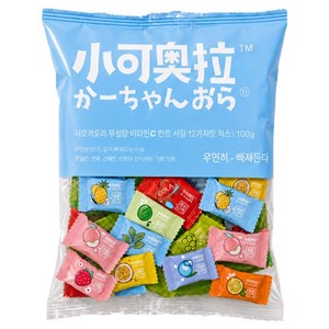 샤오커오라 민트향 비타민C 과일 12종 믹스 무설탕 사탕 캔디, 100g, 1개