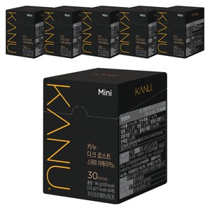 카누 다크 로스트 스위트 아메리카노 미니 커피믹스, 3g, 30개입, 6개