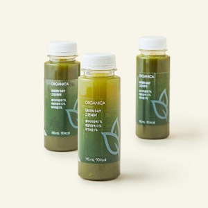 올가니카 그린데이 과채주스, 190ml, 3개