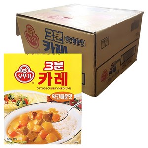 오뚜기3분 카레 약간매운맛, 200g, 24개