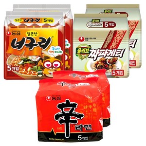 농심 신라면 10개 120g + 너구리 10개 120g + 짜파게티 10개 140g, 1세트
