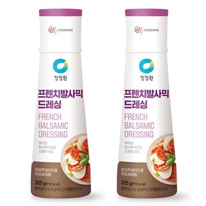 청정원 프렌치 발사믹 드레싱, 325g, 2개