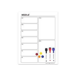 마그보드 고무자석 위클리 세로형 플래너 + 마카펜 랜덤발송 3p + 자석 홀더 랜덤발송 4p 세트, W 400mm x L 300mm x T 0.6mm
