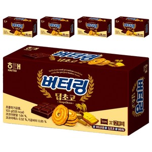 해태제과 버터링 딥초코 12p, 103g, 5개