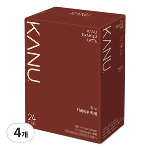 맥심 카누 라떼 티라미수, 17.3g, 24개입, 4개