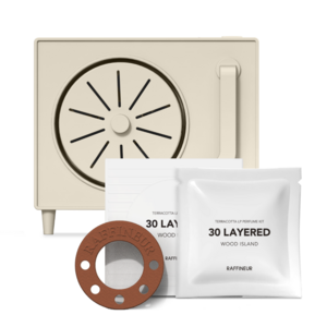 라피네르 턴테이블 전자 디퓨저 세트, 베이지 + 우드 아..., 1개