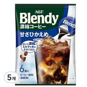 에이지에프 Blendy 포션커피 라이트 슈거, 18g, 6개입, 5개