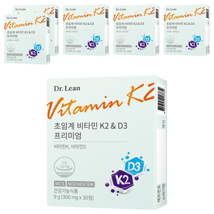 닥터린 초임계 비타민K2 & D3 프리미엄, 30정, 6개