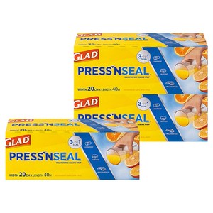 글래드 프레스앤씰 매직랩, 미니(20 cm x..., 40m, 3개