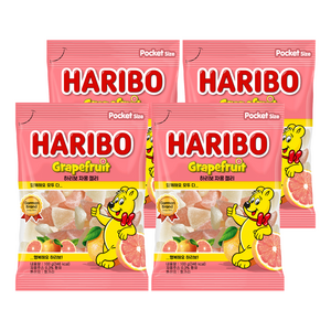 하리보 그레이프프루트 젤리, 100g, 4개