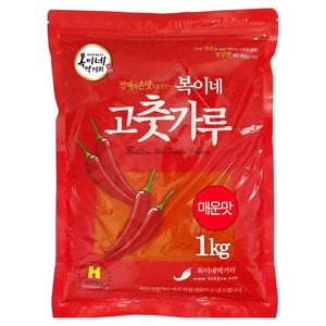 복이네먹거리 중국산 고운 고춧가루 매운맛 떡볶이 소스용 일반, 1kg, 1개