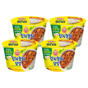 오뚜기 컵밥 김치참치덮밥+계란국, 315g, 4개