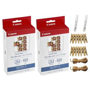 캐논 셀피 인화지 8분할 스티커용지 KC-18IL + 포토라인 + 미피펜 랜덤 발송, 2X3, 36개