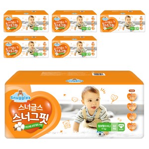 스너글스 스너그핏 팬티형 기저귀 남여공용, 점보형(2XL), 192매