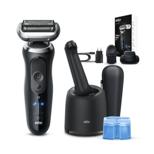 BRAUN 시리즈 7 전기면도기 + 세척 충전 스테이션 세트